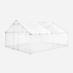 Enclosure for chicken coop and aviary galvanized steel