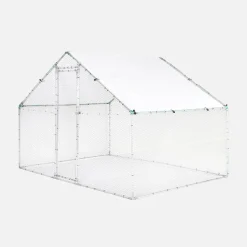 Enclosure for chicken coop and aviary galvanized steel