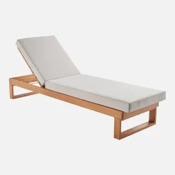 Eucalyptus wood sun lounger, multi-position