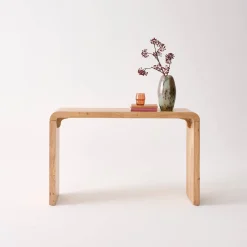 Exotic Acacia Wood Console