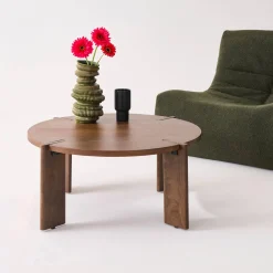 Exotic Round Solid Wood Coffee Table