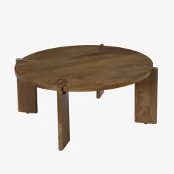Exotic Round Solid Wood Coffee Table