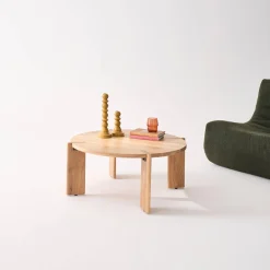 Exotic Round Solid Wood Coffee Table