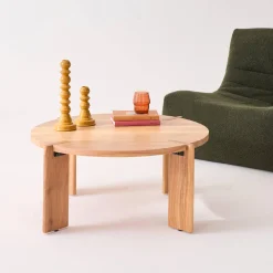 Exotic Round Solid Wood Coffee Table