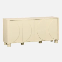 Exotic sideboard wood decor 4 doors 155cm