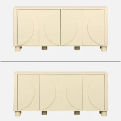 Exotic sideboard wood decor 4 doors 155cm