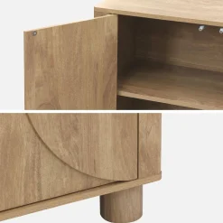 Exotic sideboard wood decor 4 doors 155cm