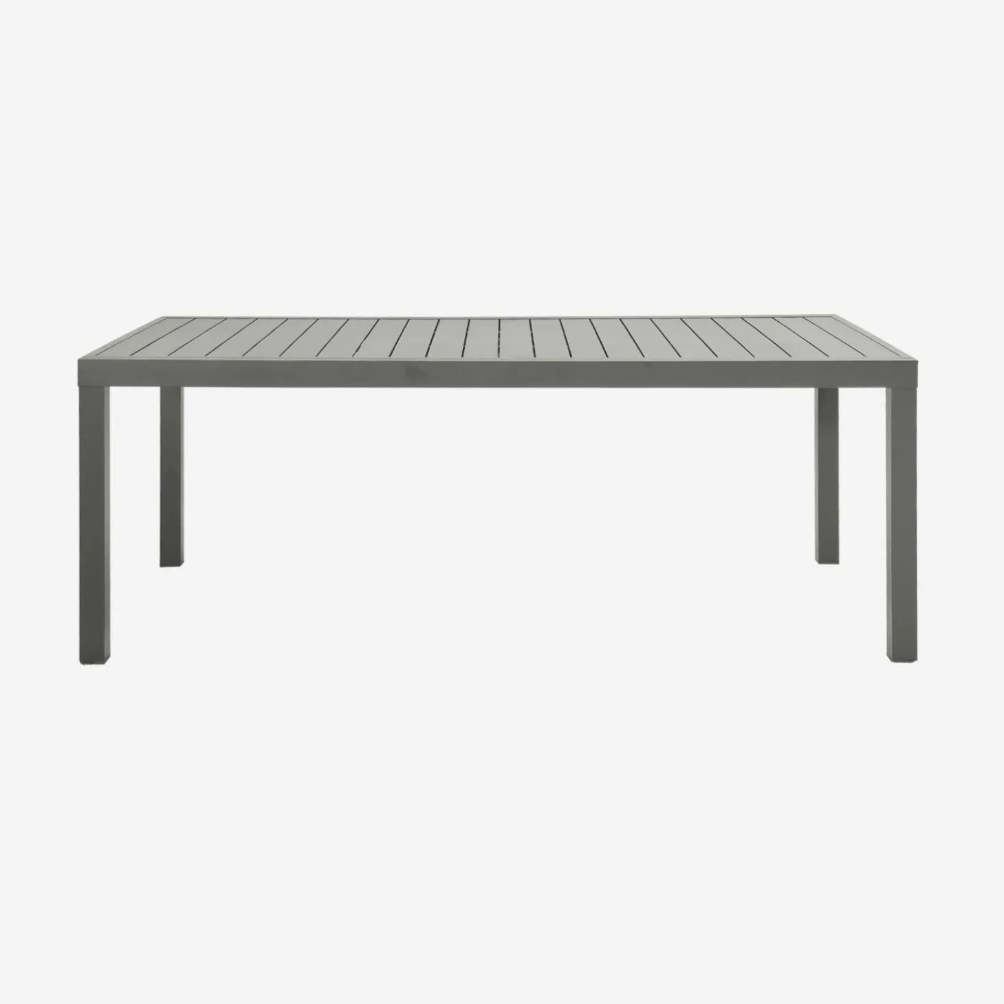 Extendable aluminium garden table for 10-12 people
