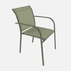 Extendable aluminium garden table + 10 chairs