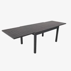 Extendable aluminium garden table + 8 armchairs