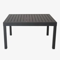 Extendable aluminium garden table + 8 armchairs