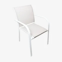 Extendable aluminium garden table + 8 armchairs