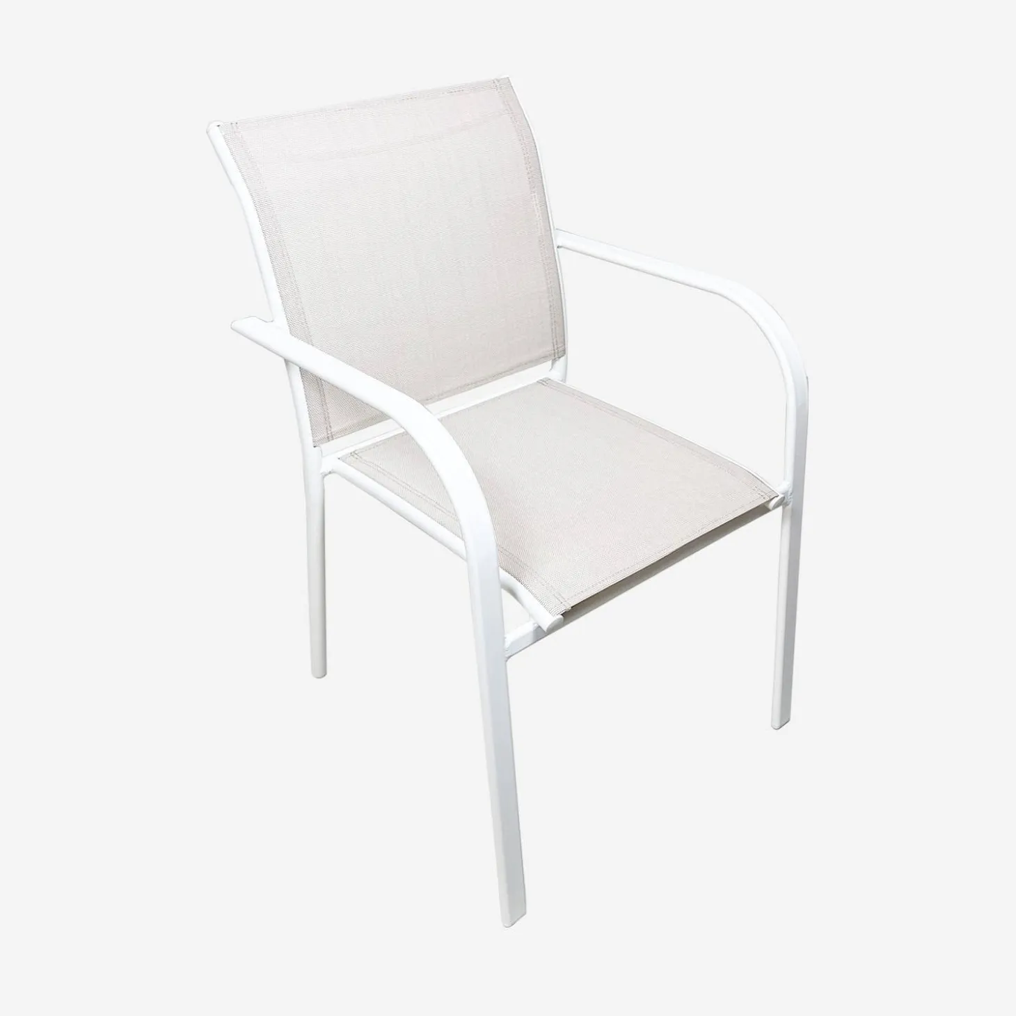 Extendable aluminium garden table + 8 armchairs