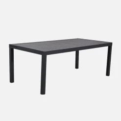 Extendable aluminium garden table + 10 chairs