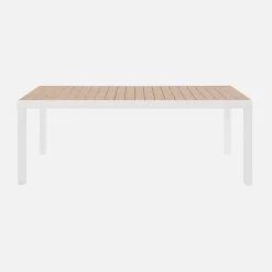 Extendable aluminium garden table for 10-12 people