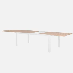 Extendable aluminium garden table for 10-12 people