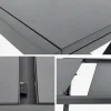 Extendable aluminium garden table for 8 people