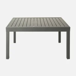 Extendable aluminium garden table, seats 8
