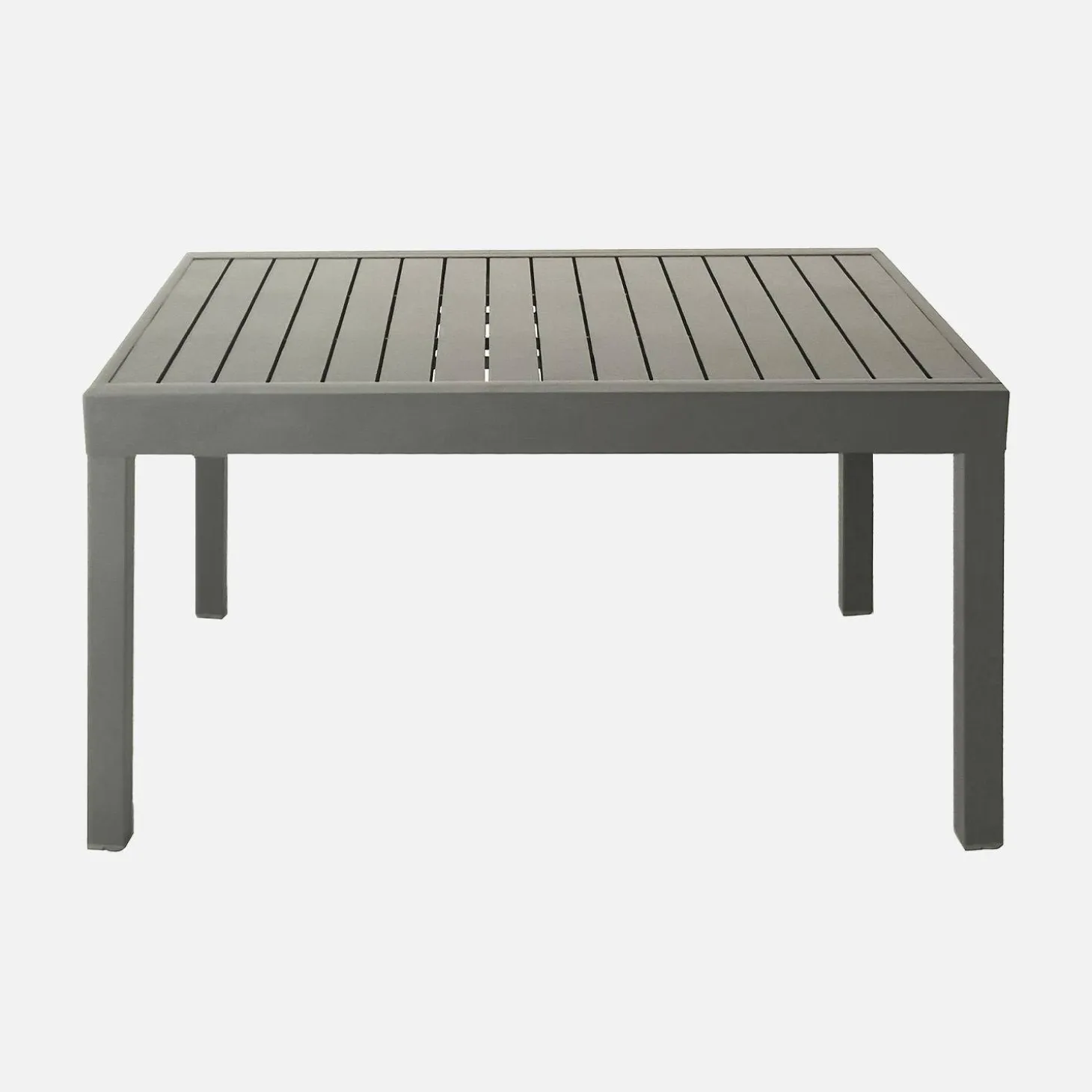 Extendable aluminium garden table, seats 8
