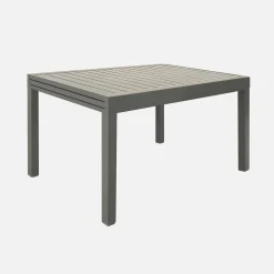 Extendable aluminium garden table, seats 8