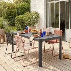 Extendable aluminium garden table 8-10 seats