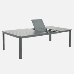Extendable aluminum garden table 199/258,5 cm seats 12