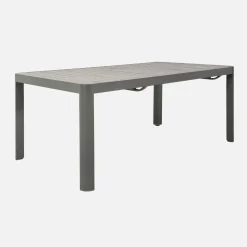 Extendable aluminum garden table 180/240/300cm + 10 armchairs