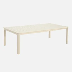 Extendable aluminum garden table 199/258,5 cm seats 12