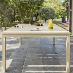 Extendable aluminum garden table 199/258,5 cm seats 12
