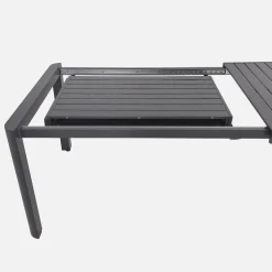 Extendable aluminum garden table 180/240/300cm + 10 armchairs
