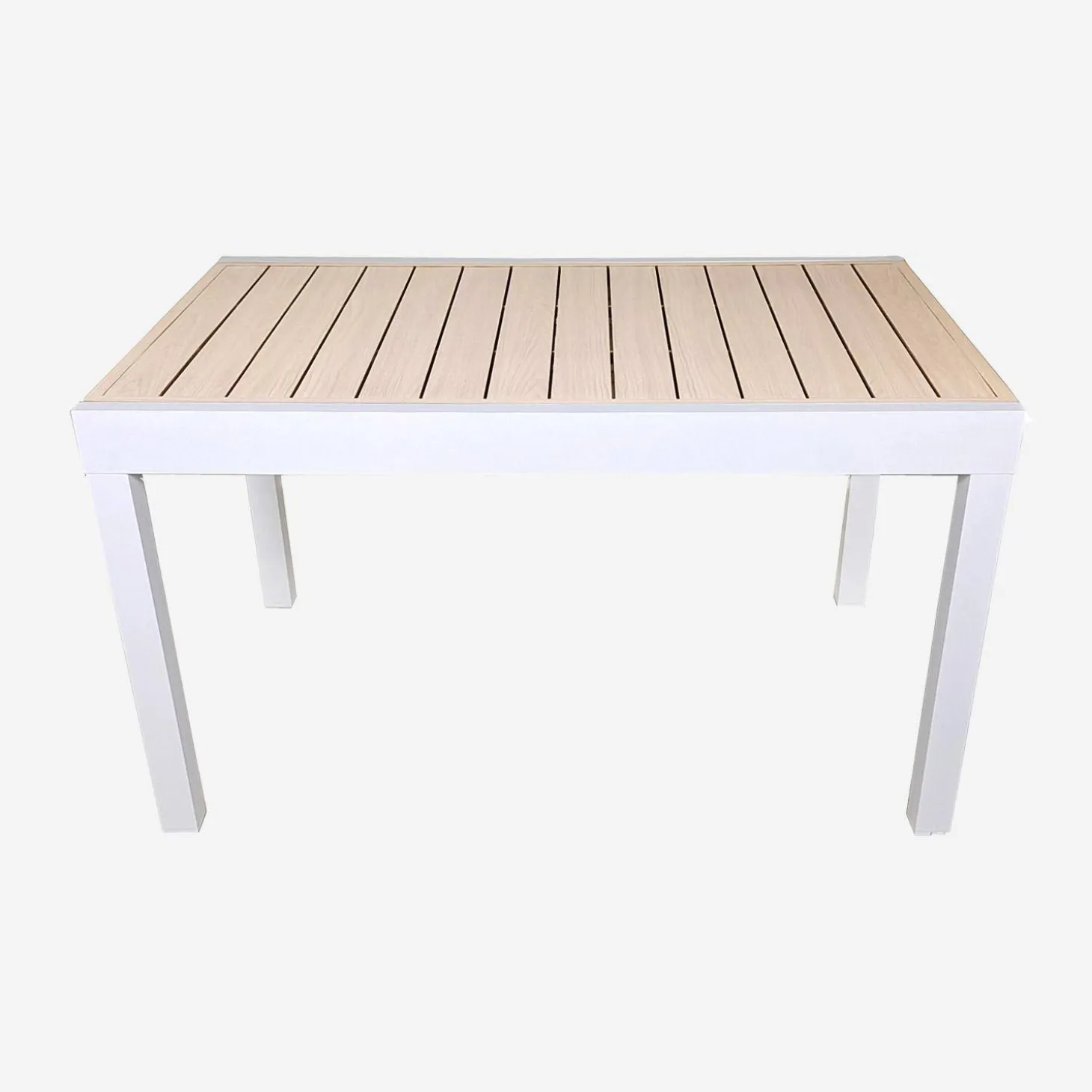 Extendable aluminum garden table, 8 seats