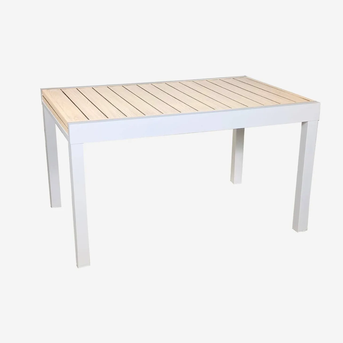 Extendable aluminum garden table, 8 seats