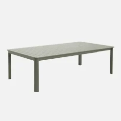 Extendable aluminum garden table 199/258,5 cm seats 12