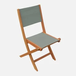 Extendable eucalyptus wood garden table + 8 chairs