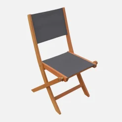 Extendable eucalyptus wood garden table + 12 chairs