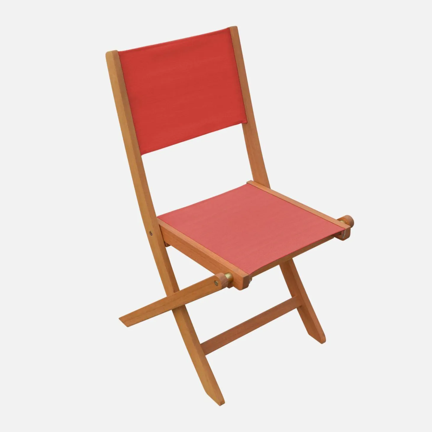 Extendable eucalyptus wood garden table + 6 chairs