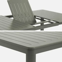Extendable garden table aluminium + 12 seats