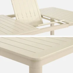 Extendable garden table aluminium + 12 seats