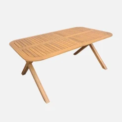 Extendable garden table 180/240cm acacia wood seats 6-8