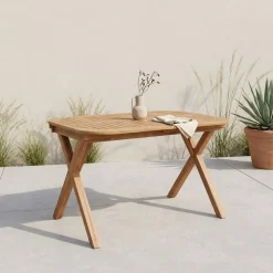 Extendable garden table 120/180cm acacia wood  seats 4-6
