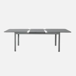 Extendable garden table 180/240.5cm aluminium + 8 chairs