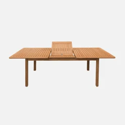 Extendable garden table 180/240cm eucalyptus wood seats 6-8