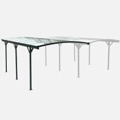 Extension of aluminum and polycarbonate carport 15m²