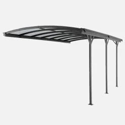 Extension of aluminum and polycarbonate carport 15m²