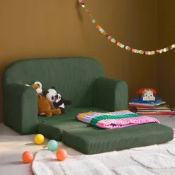Foldable children's sofa bed corduroy