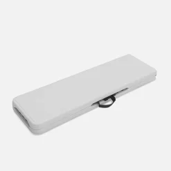 Foldable plastic reception table with bench