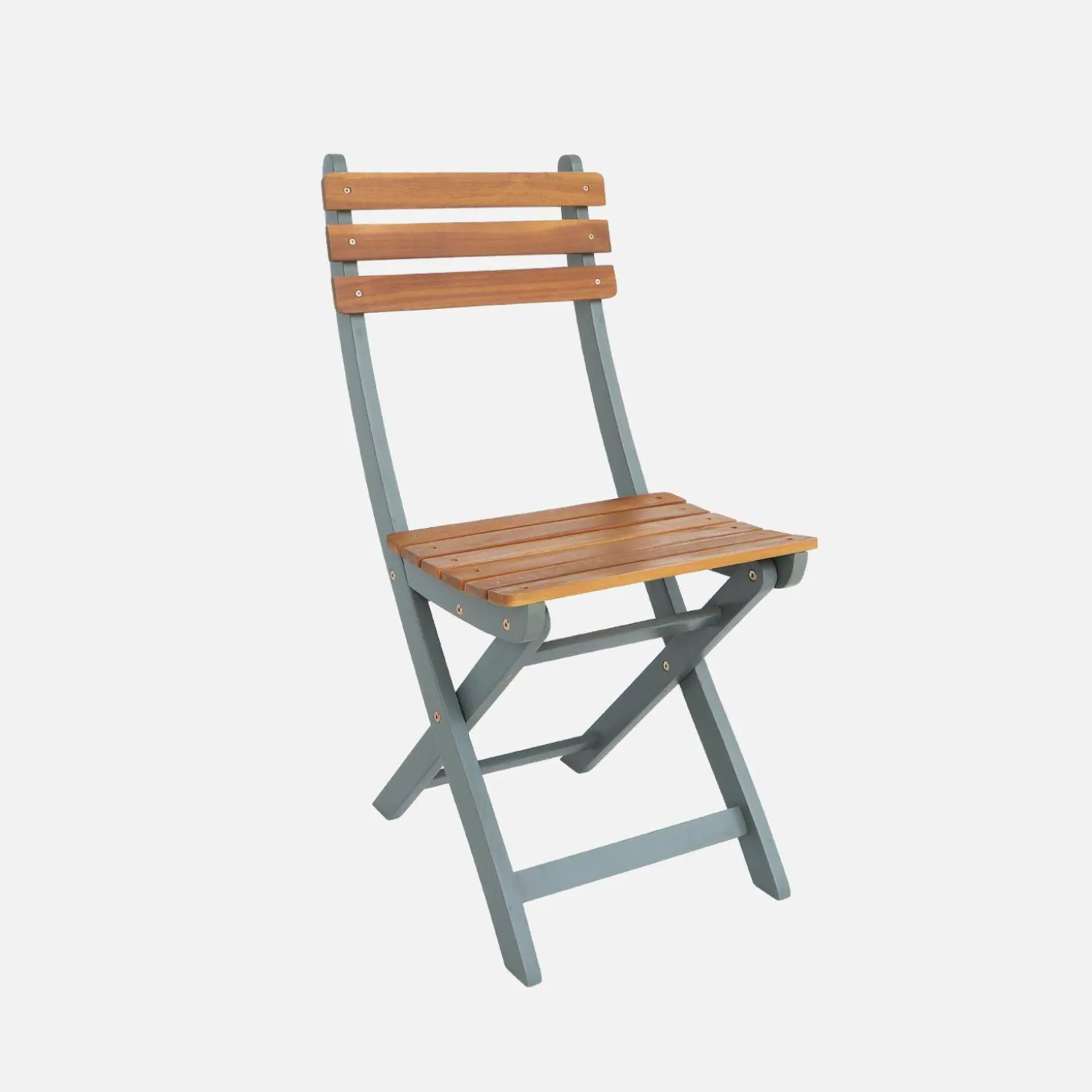 Folding garden chair acacia wood (set of 4)