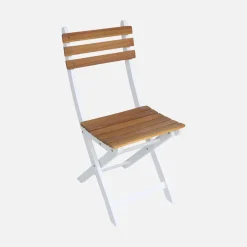 Folding garden chair acacia wood (set of 4)
