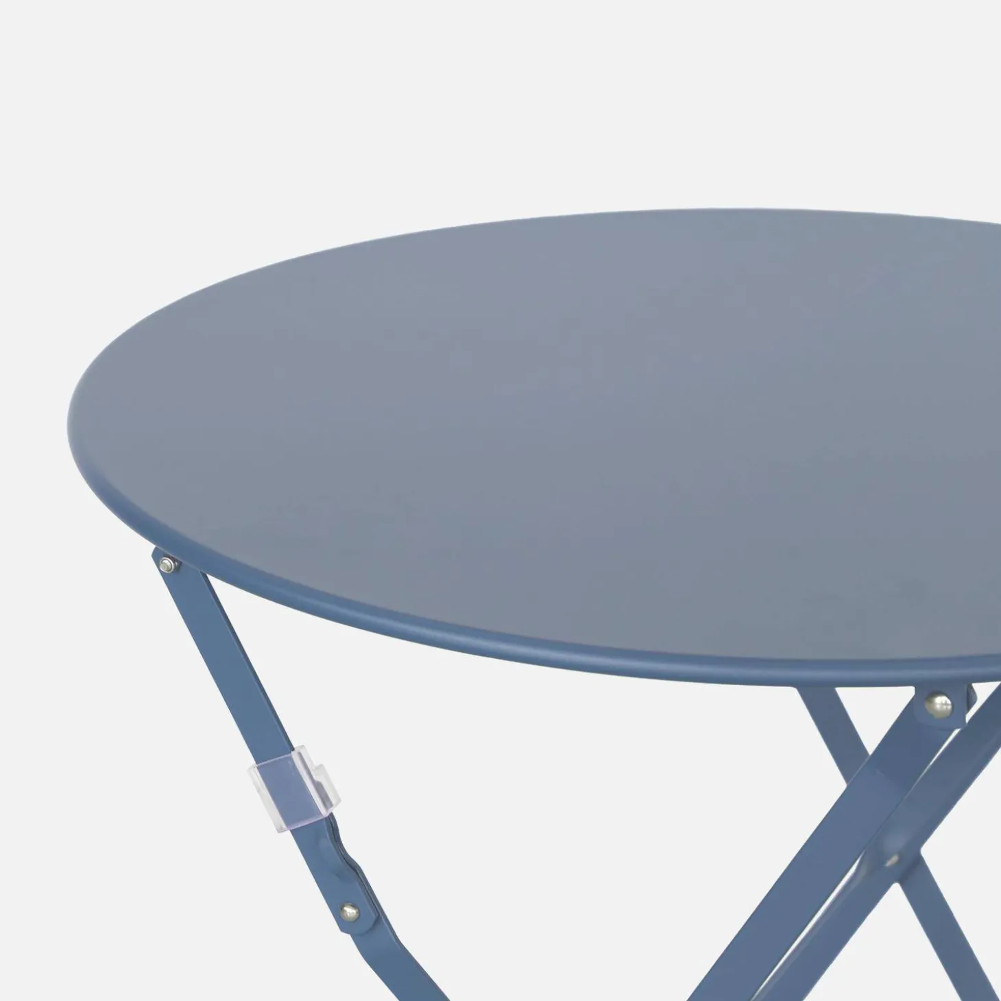 Folding metal bistro garden table Ø60cm, seats 2