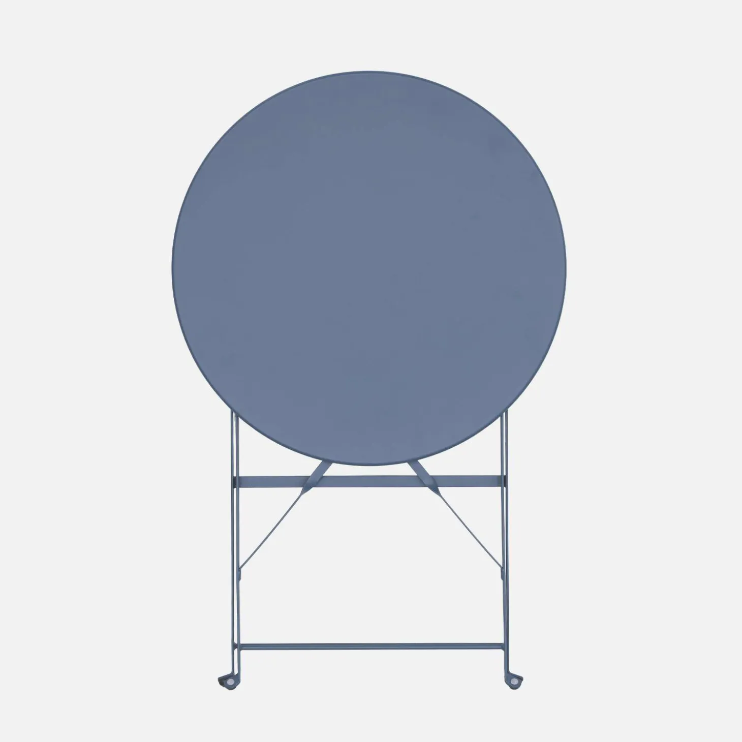 Folding metal bistro garden table Ø60cm, seats 2